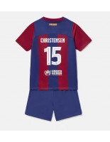 Barcelona Andreas Christensen #15 Kotipaita Lasten 2023-24 Lyhythihainen (+ shortsit)